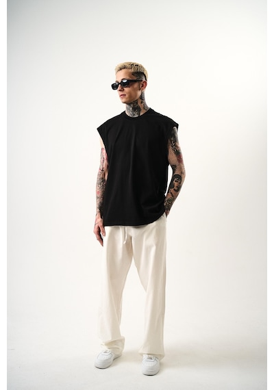 Respire Erkek Basic Tank Top Atlet Siyah