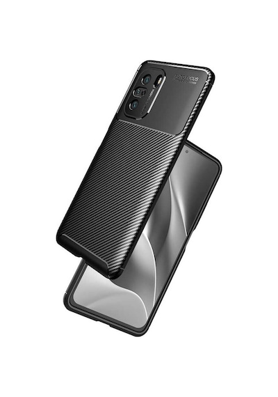 Xiaomi Poco F3 Kılıf Zore Negro Karbon Tasarım Silikon Kılıf