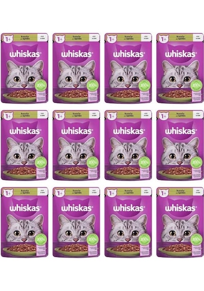 Whiskas Kuzulu Poşet Kedi Yaş Mama 85 G 12x