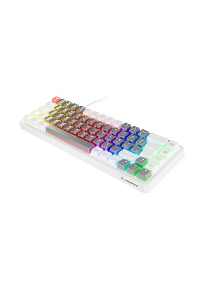 Rampage Yoru Mini Gri/beyaz Type-c Red Swich Q Mekanik Oyuncu Klavyesi