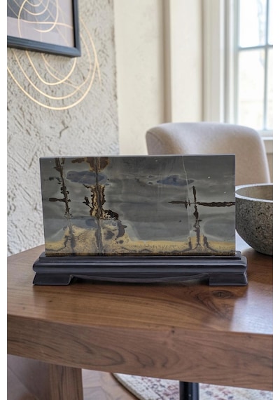 Süper Desenli Manzara Taşı Picture Jasper Dekoratif Parça 9dj