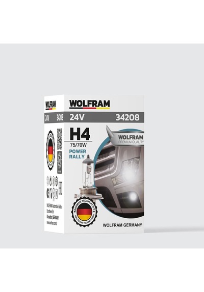 H4 Ampul Standart Işık Tablalı P45t 24v 75/70w - Wolfram 34208