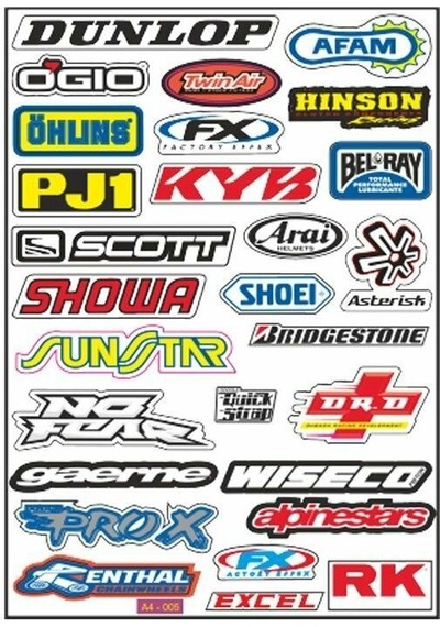 A4 Sticker 005 Tek Paket Çoklu Sticker Çok Renkli