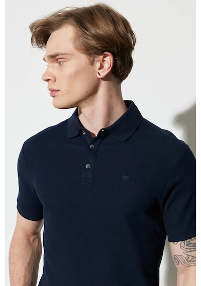 Wrangler Erkek Polo T Shirt W231325410 410 LACİVERT Lacivert