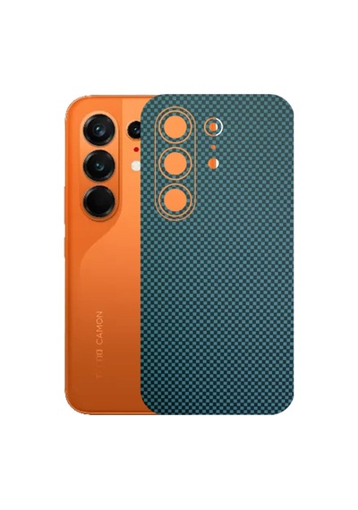Kapps Tecno Camon 50 Ultra İle Uyumlu Fiber Serisi Premium Arka Kapak Kaplama Kenarlar Yoktur