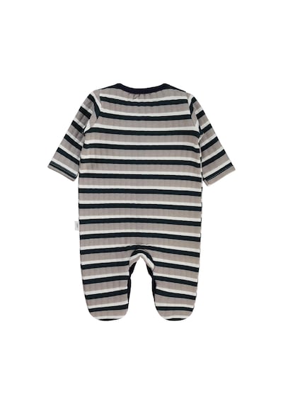 Civil Baby Kare Çizgi Empirme Patikli 1-9 Ay Tulum - Bej Açık Vizon