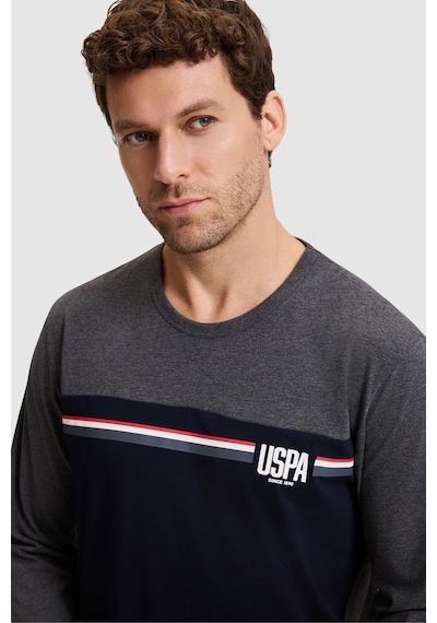 U.S. Polo Assn. Erkek Lacivert Pijama Takımı 50333254 Vr033