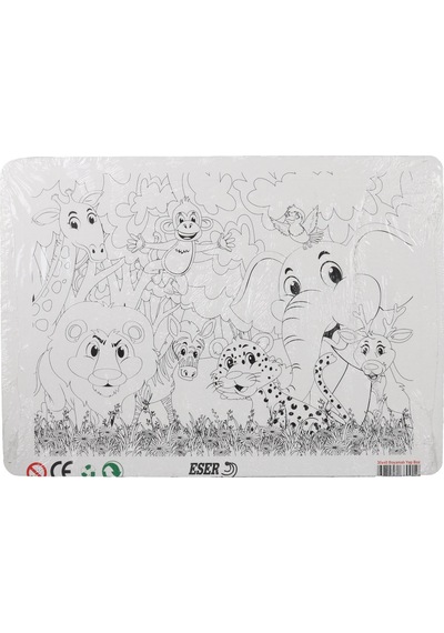 36 Parça Çocuk Puzzle + Boyama Hayvanlar Alemi