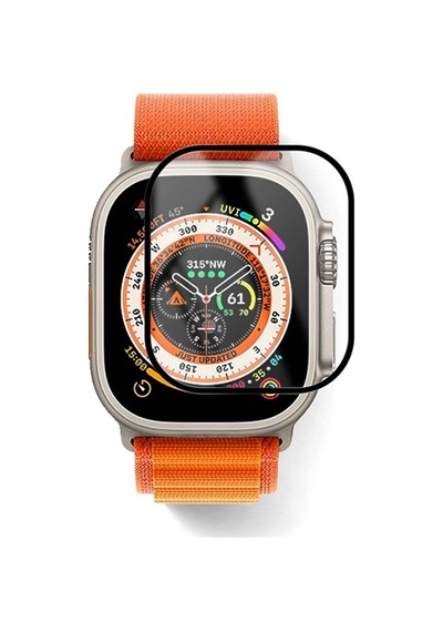 Forzacase Apple Uyumlu  Watch Ultra 49mm İçin Çerçeveli Tam Kaplayan 3d Pet Ekran Koruyucu Film - Fc016
