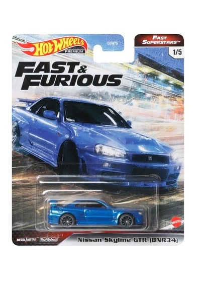 Hot Wheels Fast & Furious Premium Nissan Skyline Bnr34