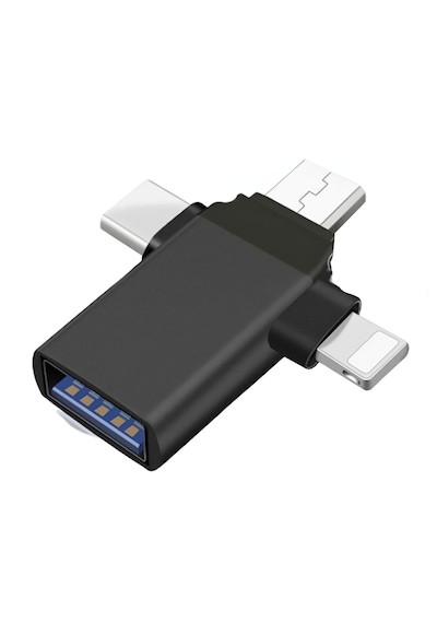Micro Usb Type-c Lightning To 4in1 Otg Usb Çevirci Adaptör Fc930