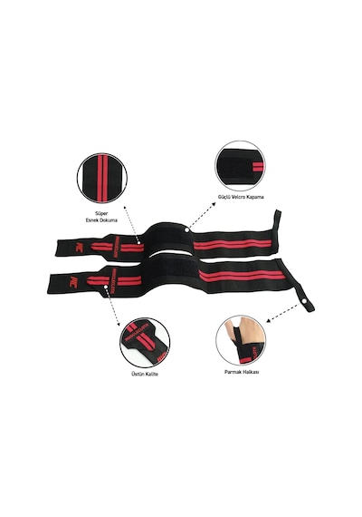 Musclecloth Pro Wrist Wraps 2'li Paket Renkli Çok Renkli