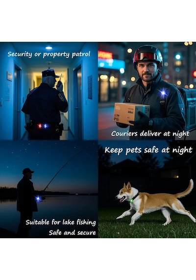 Bakgelal 7 Renkli Usb Şarjlı Çok Amaçlı Çakarlı Led Işık Bisiklet, Motosiklet, Lambası