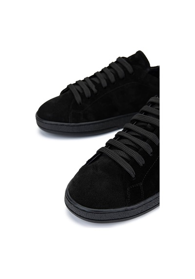 Tamer Tanca Kadın Hakiki Deri Siyah Süet/siyah Beyaz Leopar Sneakers & Spor Ayakkabı 1060 25113 Bn Ayk Y25 Syh Suet/syh Byz Leopar Siyah