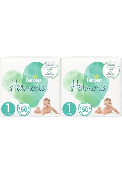 Prima Pampers Harmonie Bebek Bezi 1 Numara Yeni Doğan 2 - 5 KG 100 Adet 2'li