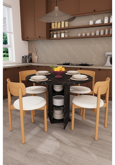 Modern Dolaplı 4 Kişilik Mutfak Yemek Masası Ve Sandalye %100 Mdf Mutfak Yemek Odası Masası Takımı Ymt04 Royal Mermer Modern Dolaplı 4 Kişilik Mutfak Yemek Masası Ve Sandalye %100 Mdf Mutfak Yemek Odası Masası Takımı Ymt04 Royal Mermer