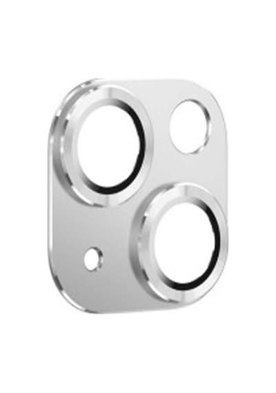 Apple Uyumlu iPhone 14 / 14 Plus Metalik Seri Kamera Lens Koruyucu Gri Gri