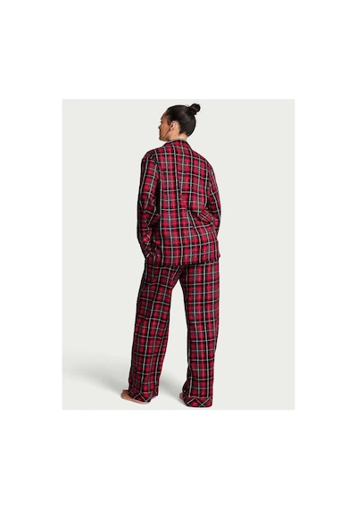 Victoria's Secret Flannel Uzun Pijama Takımı Kırmızı
