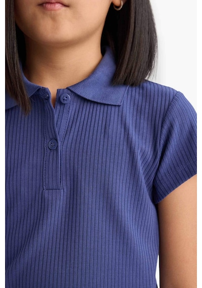 DeFacto Kız Çocuk Slim Fit Dar Kesim Polo Yaka Basic Düz Fitilli Kaşkorse Kısa Kollu Tişört Z7794A625SMPR498 DeFacto Kız Çocuk Slim Fit Dar Kesim Polo Yaka Basic Düz Fitilli Kaşkorse Kısa Kollu Tişört Z7794A625SMPR498