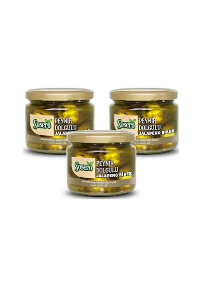 Peynir Dolgulu Jalapeno Biber 3 X 290 Gr Cam Kavanoz
