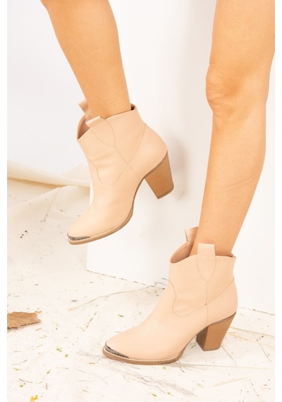 Fox Shoes Ten Suni Deri Kadın Bot J404030009