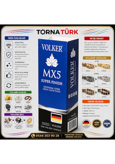 Volker Mx5 Süper Finiş Pasta Cilası Beyaz