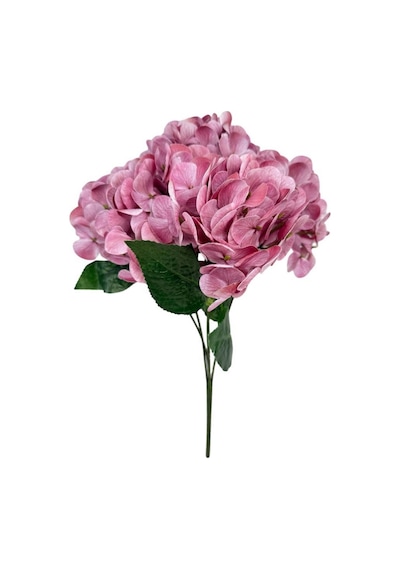 Yapay Çiçek Islak Ortanca Çiçeği Pembe Koyu 45cm 5dal Islak Gerçeksi Dokulu Pembe