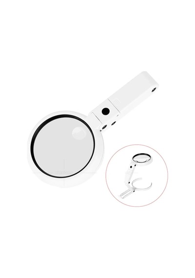 Usb Şarj Edilebilir Katlanabilir 3.510x Büyüteç 8 Ledli Masa Ve Eliçin Taşınabilir Büyüteç Fs90rc