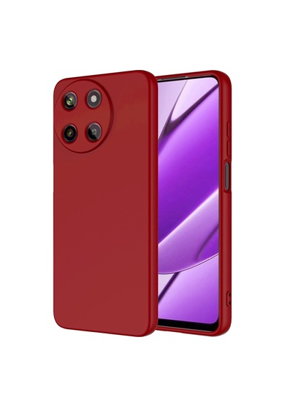 Realme 11 4g Kılıf Yumuşak Silikon Kamera Korumalı Lansman Pazarplus Kırmızı