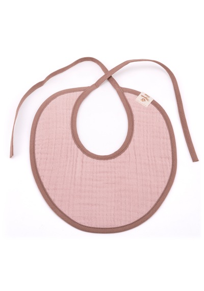 Magnolia Textile Müslin Biyeli Bebek Önlük Açık Pembe
