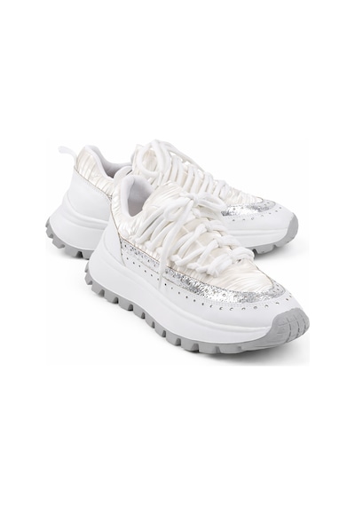 Stato Regina Kalın Tabanlı Şık Günlük Kadın Sneaker Beyaz