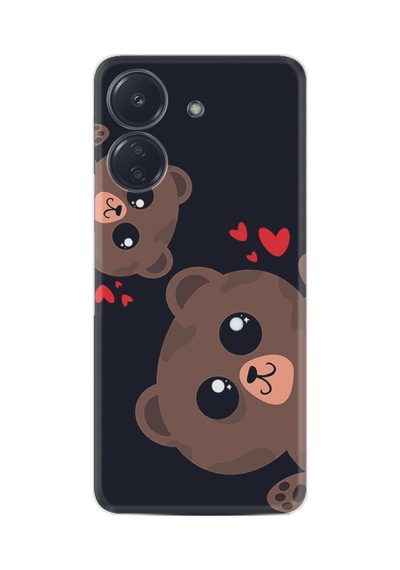 Xiaomi Redmi 13c Kılıf Silikon Desen Özel Seri Love Animals 1780