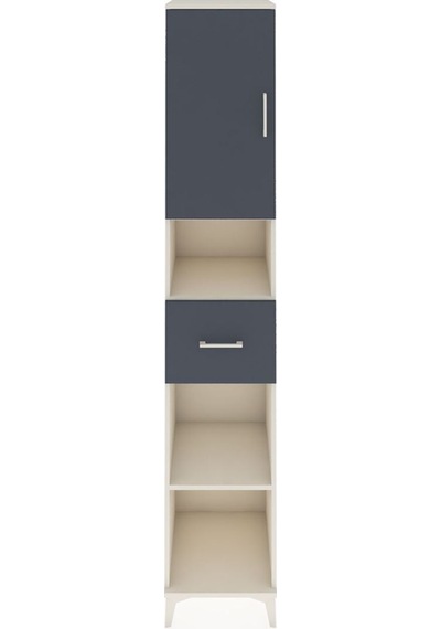 Hyperion Dolap 5 Raflı Tek Çekmeceli Tek Kapaklı 44x44x243 Aytaşı-antrasit Aytası