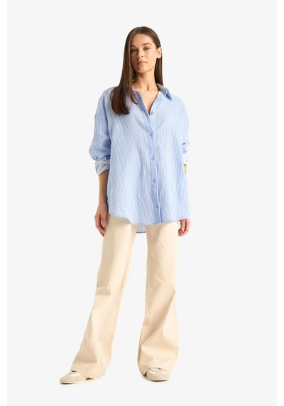 DeFacto Beli Lastikli Uzun Jean Pantolon E8004AX25SMNM86