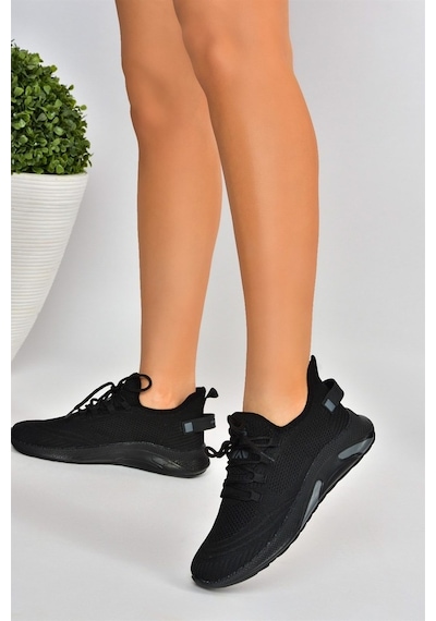 Fox Shoes Siyah Triko Kumaş Kadın Spor Ayakkabı M702006204