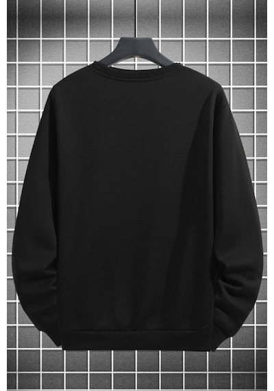Macklin Unisex Kadın Erkek Kim Taehyung Bts Baskılı Sıfır Yaka Siyah Sweatshirt Siyah Mck1946 Siyah