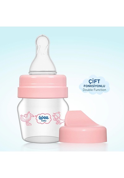 792 Wee Baby Mini Cam Alıştırma Bardağı Seti Pembe 30ml 4 Adet Çok Renkli