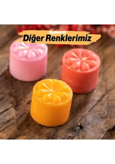 Baton Mum Mini 6'li Siyah Silindir Dekoratif Mumu Kandil Hediyelik Fitilli Mumlar Şamdan Kokusuz Diğer