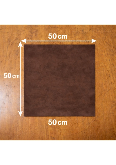 Kendinden Yapışkanlı Alkantara Süet Suni Deri 50 X 50 - Kahverengi Kahverengi