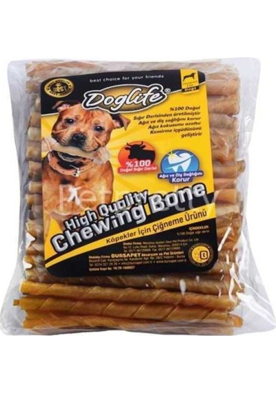 Doglife Burgu Çubuk Kahverengi Naturel Köpek Ödülü 6 G 100'lü