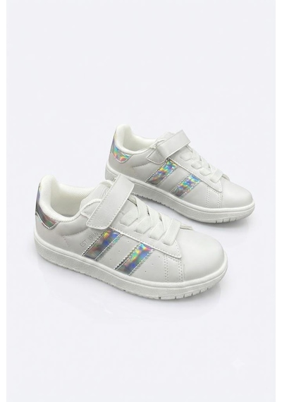 Fort Cool Cooper Rahat Esnek Sneaker Kız Çocuk Spor Ayakkabı Beyaz