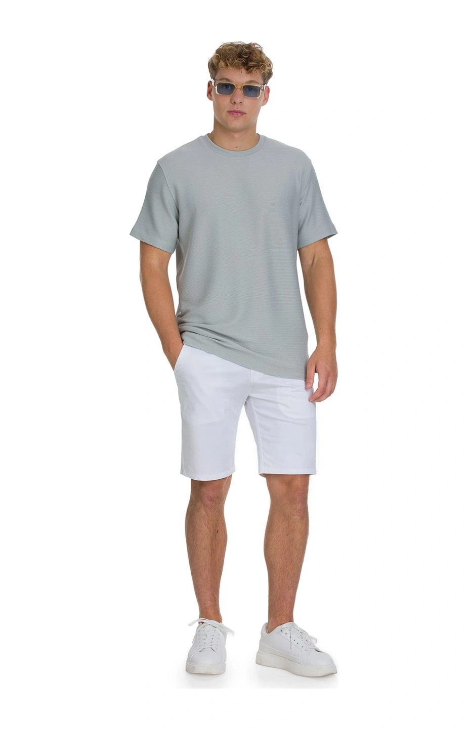 Hatemoğlu Gri Regular Fit Bisiklet Yaka Basic Tişört 35185 567969