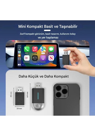 Kablosuz Android Auto/car Play Usb Dongle Cihazı