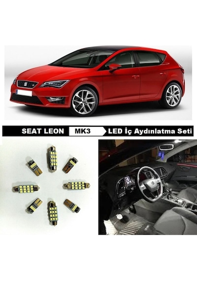Megamarket06 Seat Leon Mk3 Led Iç Aydınlatma Ampul Seti Beyaz 10adet