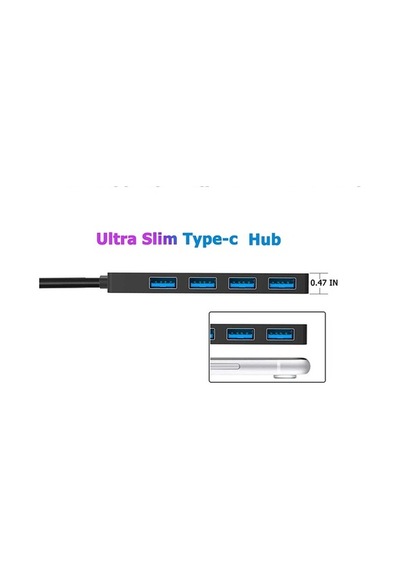 Usb Type C Hub 4 Port 3.0 Usb Çoklayıcı Type-C Usb 3.0 Çoklayıcı