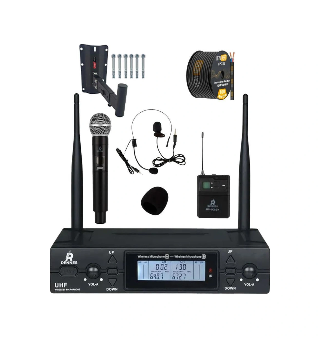 Lastvoice Elit Plus Paket-1 Profesyonel Ses Sistemi Mikser Amfi Hoparlör Mikrofon