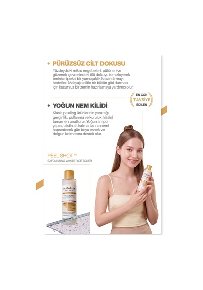 Pirinç Özü & Niasinamid-seramid İçeren Tonik Peeling Ve Aydınlatıcı Çift Etkili Bakım 200ml