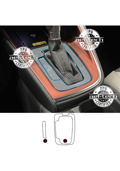 Honda Hr-v Uyumlu Vites Etrafı Piano Black Tpu Koruyucu 2li Set 2