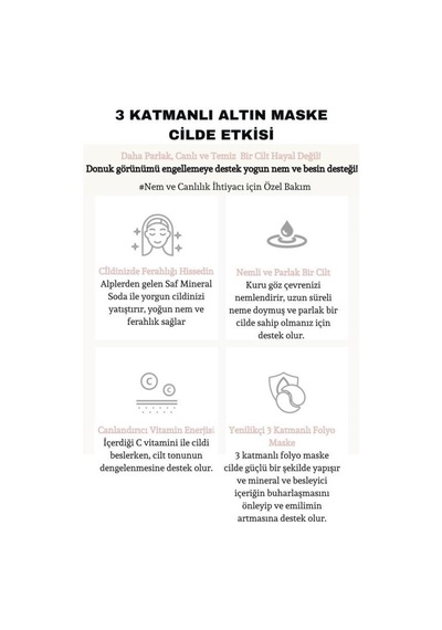 Dermal 3 Katmanlı Rose Flash Foil Göz Altı Torbalarına Karşı Kağıt Göz Maskesi 4 Gr 5 Adet
