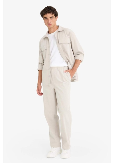 Defacto Wide Leg Geniş Paça Fitilli Kadife Pantolon F2042ax25wnbg766 Bej